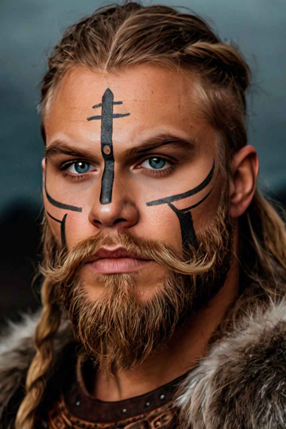 Viking #halloweenmakeup #halloweenmakeupmen #mensfacepain #menshalloweenmakeup