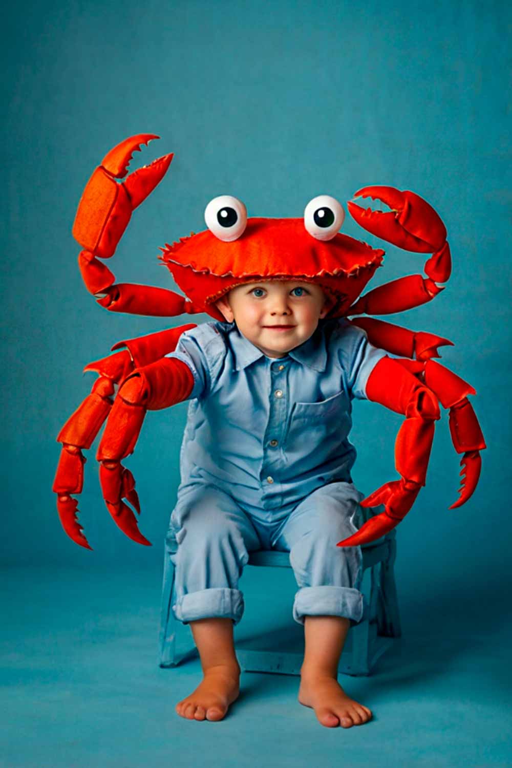 Crab Toddler Boy Costume #boyshalloweencostumeideas #halloweencostumeideasforboys #boyshalloweencostumes