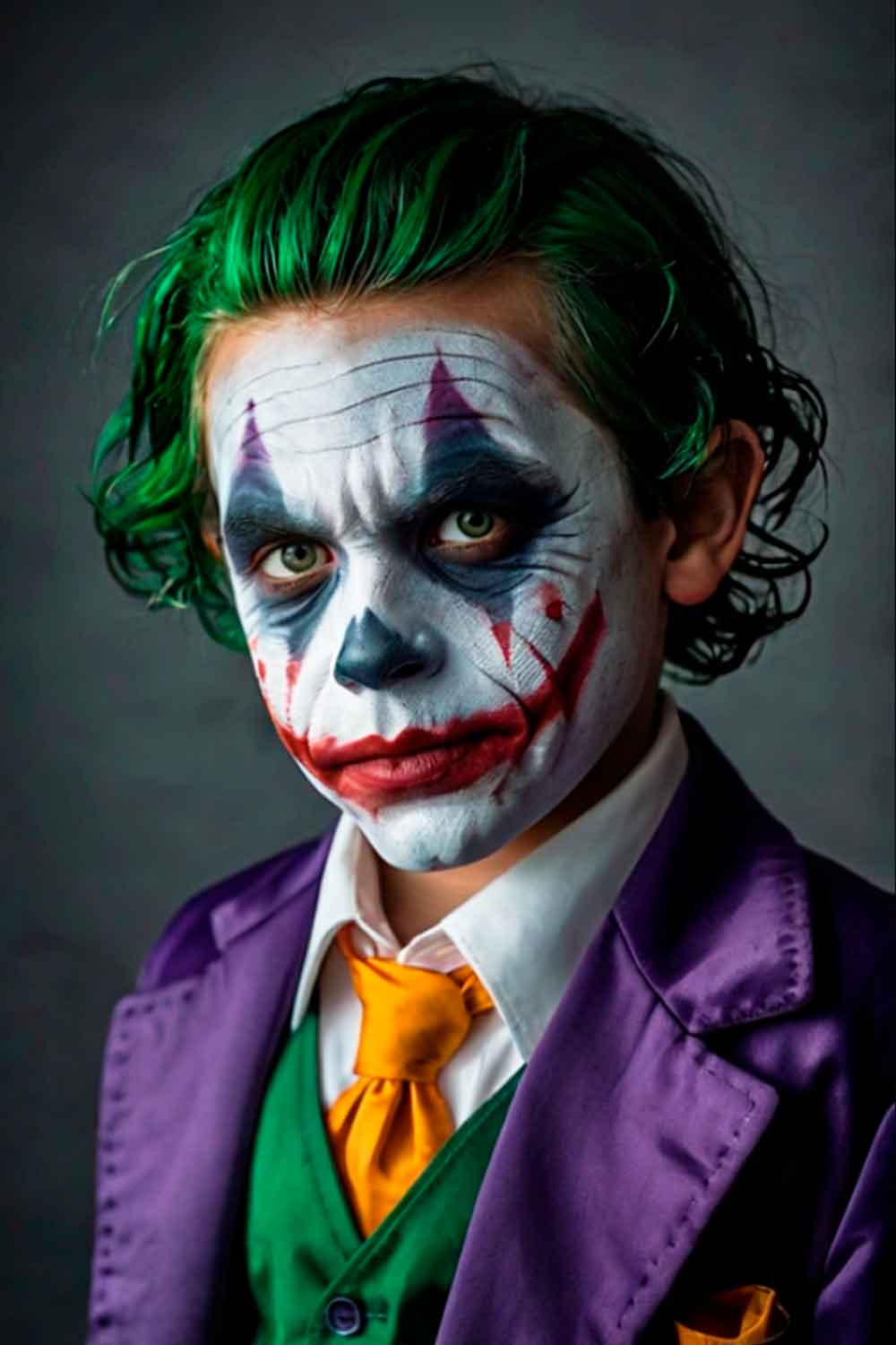 Joker Halloween Costumes For 7-Year-Old Boy #boyshalloweencostumeideas #halloweencostumeideasforboys #boyshalloweencostumes