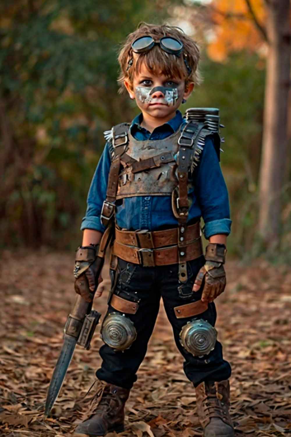 Post-Apocalyptic Warrior #boyshalloweencostumeideas #halloweencostumeideasforboys #boyshalloweencostumes