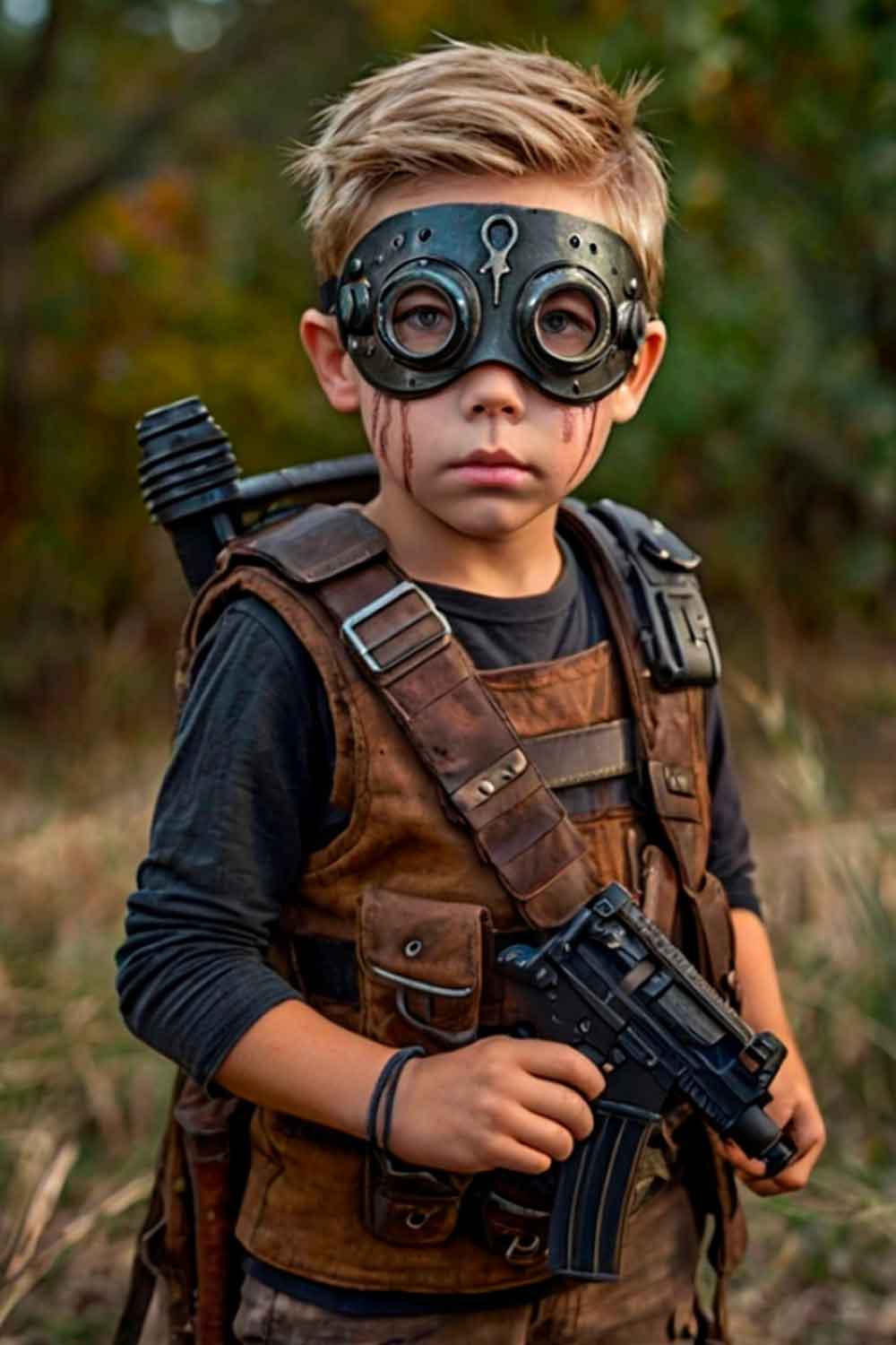 Post-Apocalyptic Warrior #boyshalloweencostumeideas #halloweencostumeideasforboys #boyshalloweencostumes