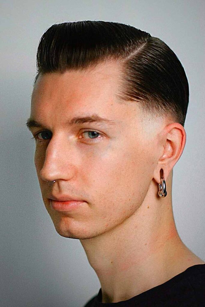 Deep Side Part Mid Fade #shorthaircutsformen #shorthairmen #mensshorthaircuts