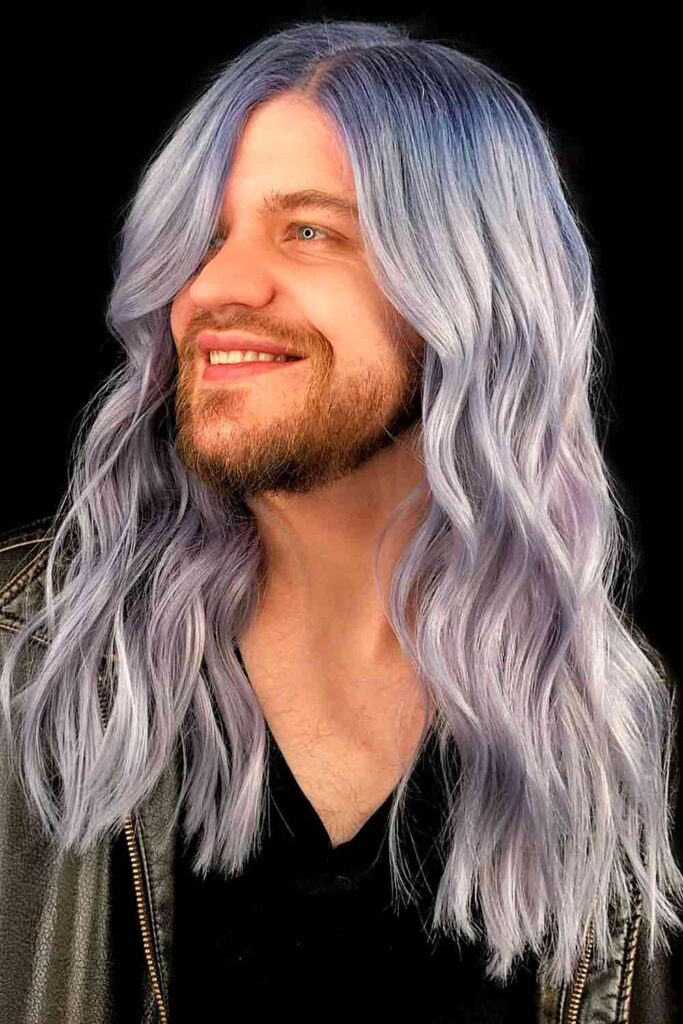 Long Silver Hair #silverhairmen #menssilverhair