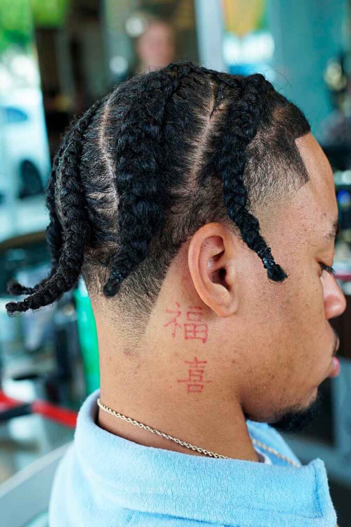 Taper Haircut Combo #popsmokebraidsmen #mensbraids #braidsformen