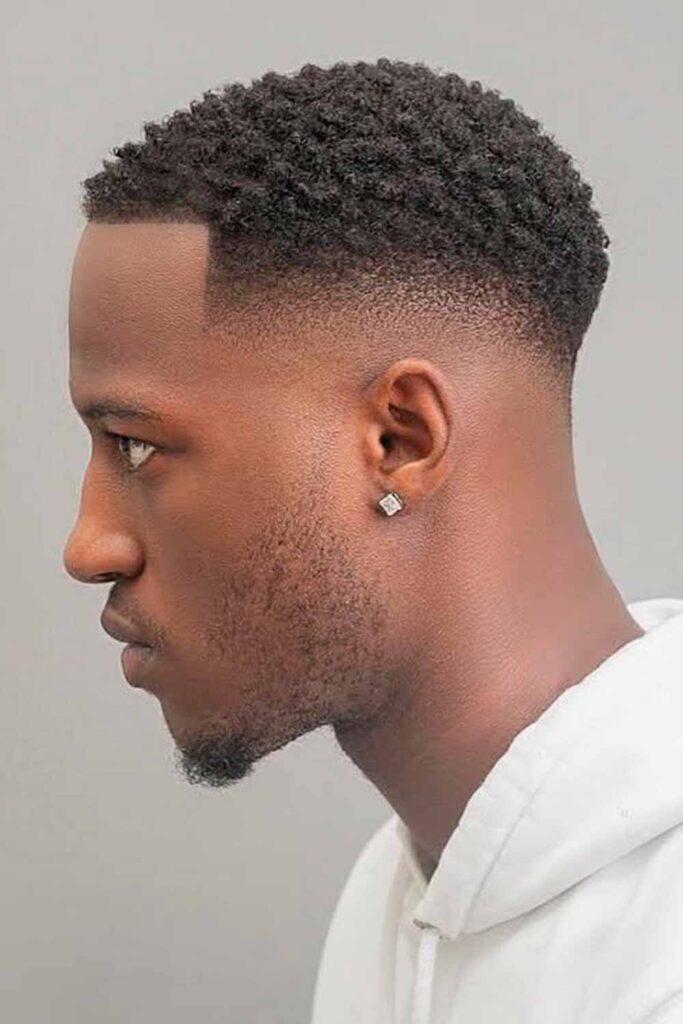 Mid Fade Black Men
